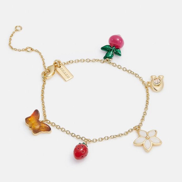 ❤️ Coach Strawberry Multi Charm Bracelet strawberry 🍓 - Picture 2 of 5